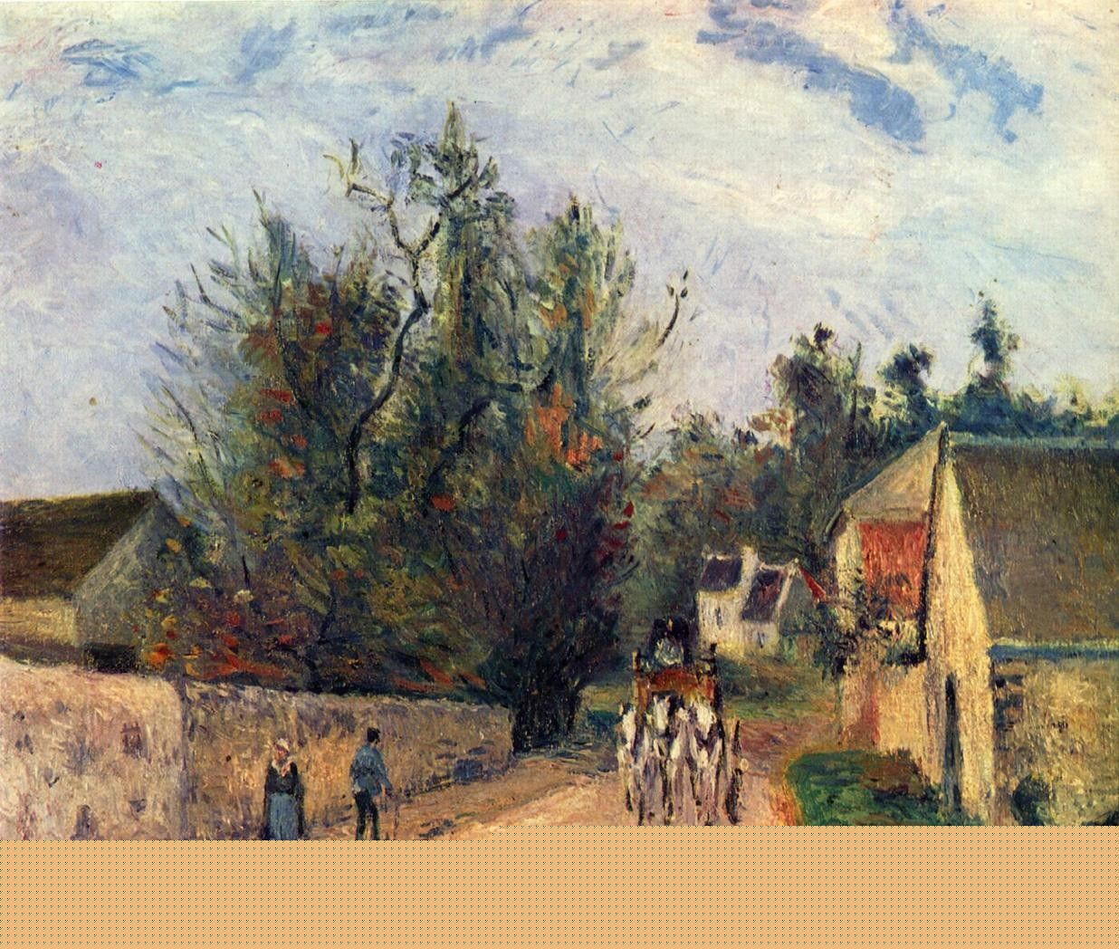 Camille Pissarro Postkutsche nach Ennery 1877